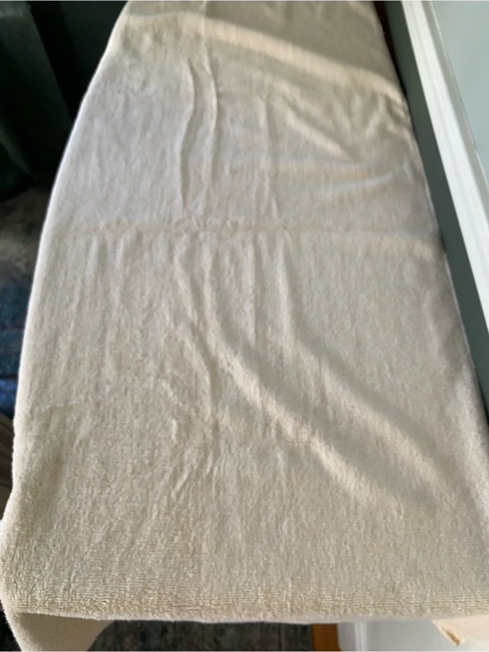 Vintage 70s 80s Peach Blue Floral Bathroom Towel 100% Cotton JC Penney USA